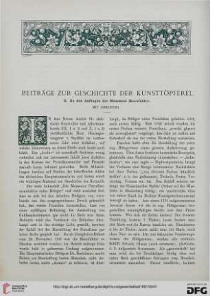 Beiträge zur Geschichte der Kunsttöpferei, [10]