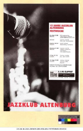 Originaltitel: 15 Jahre Jazzklub Altenburg Festwoche