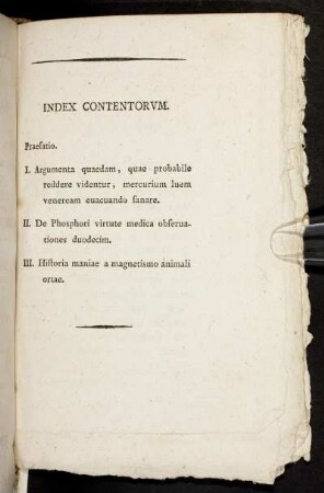 Index Contentorum.