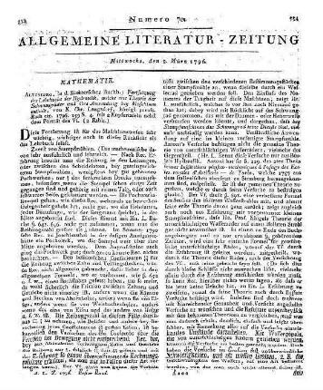Fischer, J. C.: Anfangsgründe der mechanischen Wissenschaften, oder Statik, Hydrostatik, Aerometrie, Mechanik, Hydraulik und Maschinenlehre. Zum Gebrauch der Vorlesungen aufgesetzt. Jena: Cröker 1793