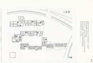 Übersee-Kolleg (Diplomarbeit bei Werner Düttmann): Grundriss 1. Obergeschoss