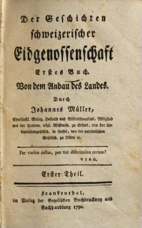 Der Geschichten schweizerischer Eidgenossenschaft ... Buch, 1