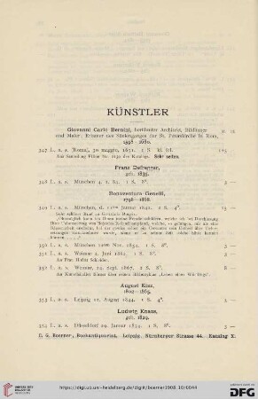 Künstler (Nr. 347 - 369)
