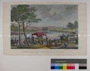 Die Zusammenkunft von Napoleon und Zar Alexander I. auf der Memel bei Tilsit am 25. Juni 1807