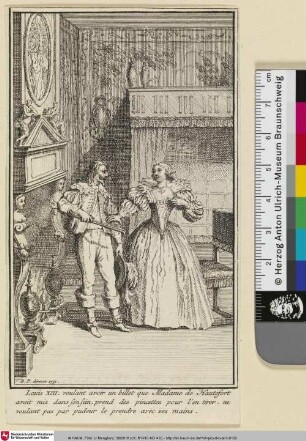 [Louis XIV arranchant du feu le billet de Madame de Hautefort]