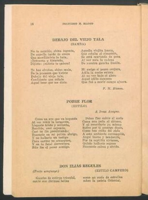 Debajo del viejo tala : (Zamba)