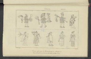 Trajes dibujados por Pintores del tiempo de Montezuma.