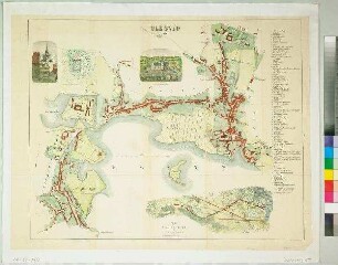 Slesvig 1863. Kort over Danevirke fra Slien til Trenen.
