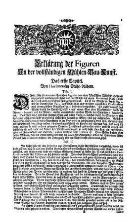 Das erste Capitel - Von Horizontalen Mühl-Rädern