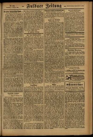 Zweite Ausgabe vom Samstag, den 01. Oktober 1921.