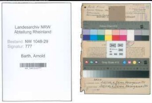Entnazifizierung Arnold Barth , geb. 31.05.1886 (Beamter)