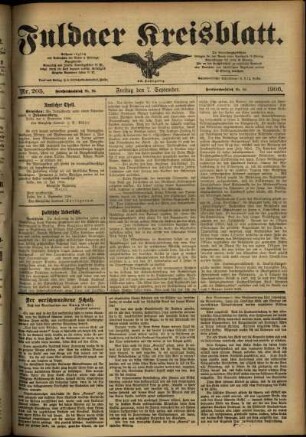 Ausgabe vom Freitag, den 07. September 1906.