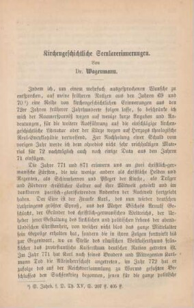 321-331 Kirchengeschichtliche Secularerinnerungen