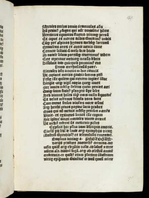Ludovicus Pontanus: Singularia in causis criminalibus; Pius Papa, II. : De mulieribus pravis; Pseudo-Pius Papa II..: De laude atque epitaphiis virorum illustrium (unvollständig)