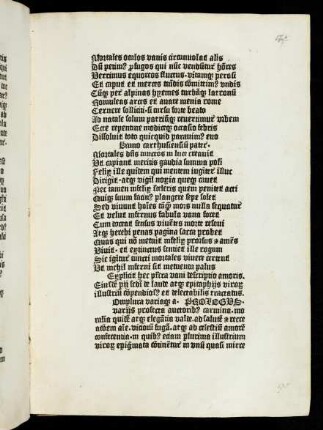 Ludovicus Pontanus: Singularia in causis criminalibus; Pius Papa, II. : De mulieribus pravis; Pseudo-Pius Papa II..: De laude atque epitaphiis virorum illustrium (unvollständig)