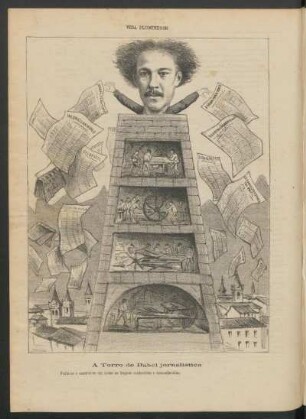 A torre de Babel jornalística - [Caricatura]