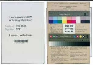 Entnazifizierung Wilhelmine Lasseur , geb. 24.05.1909 ()