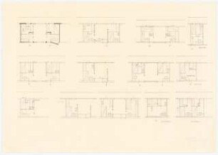 Arzthaus Prof. Bernhardt, Berlin-Charlottenburg: Nutzungsvarianten 1:100