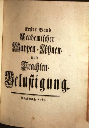 Der Wöchentlichen Wappenbelustigungen ... Stück, [0]. Probe einer wöchentlichen Wappenbelustigung an dem Herzoglich Sächsischen Wappen