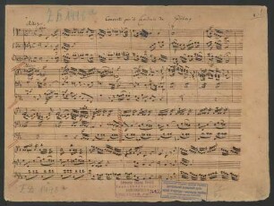 Konzerte; cemb, strings; Es-Dur; DürG 15