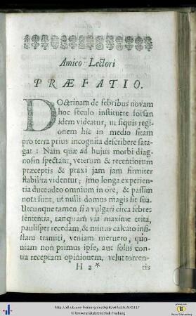 Amico Lectori Praefatio