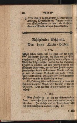 Achtzehnter Abschnitt. Von denen Kupfer-Proben