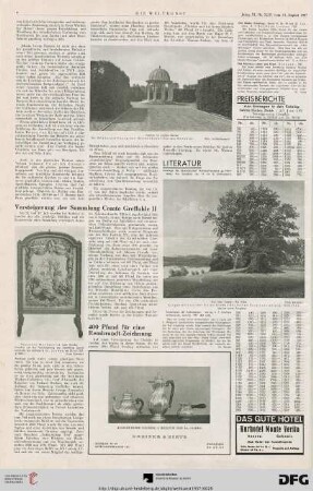 Nr. 32/33 (15. Aug. 1937), S. 4: Preisberichte