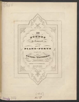 12 Etudes de Concert pour le Piano-Forte Oe. 40 Partie I