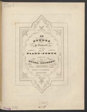 12 Etudes de Concert pour le Piano-Forte Oe. 40 Partie I