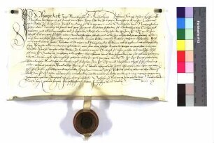 Lehenrevers des Werner Keck zu Crailsheim für Kardinalpropst Otto von Ellwangen über zwei Drittel des Zehnten zu Matheshörlebach