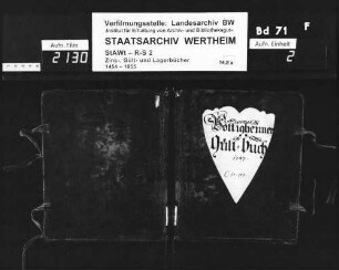 Böttigheimer Gültbuch 1747 (mit Vornamenregister)