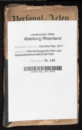 Personalakte: Westphal, Emil Christoph Friedrich