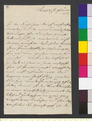 Brief von Sachsen-Weimar und Eisenach, Luise Augusta Großherzogin von an Goethe, Johann Wolfgang von