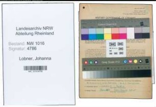 Entnazifizierung Johanna Lobner , geb. 02.08.1912 ()