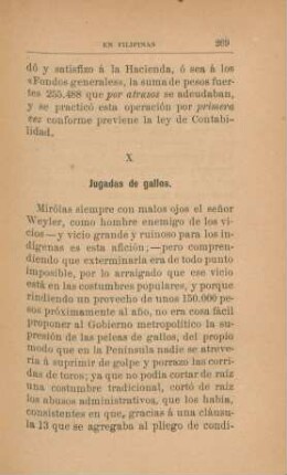 X. Jugadas de gallos