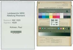 Entnazifizierung Paul Kohnen , geb. 27.02.1892 (Lagerverwalter)