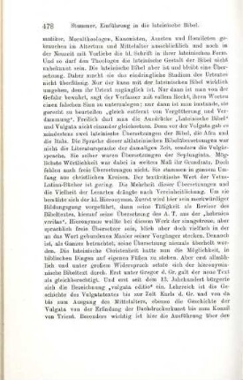 477-479 [Rezension] Stummer, Friedrich, Einführung in die lateinische Bibel