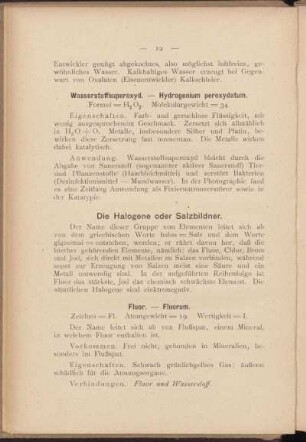 Die Halogene oder Salzbildner.