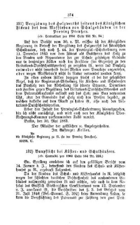 Baupflicht bei Küster- und Schulhäusern : [IV. Elementarschulwesen]