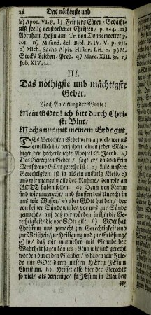 III. Das nöthigste und mächtigste Gebet.