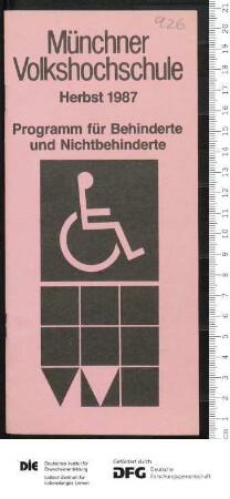 Programm für Menschen mit Behinderung 2. Semester 1987