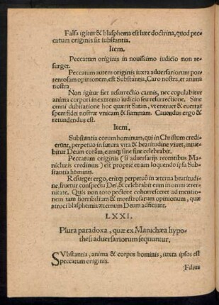 Plura paradoxa, quae ex Manichaea hypothesi adversariorum sequuntur.