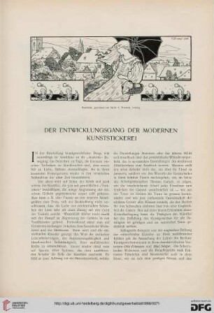 Der Entwicklungsgang der modernen Kunststickerei
