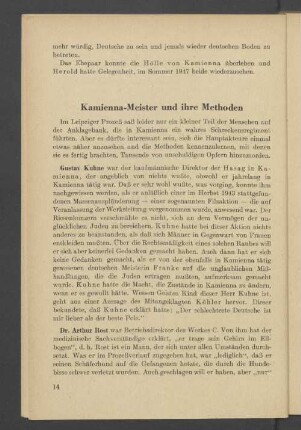 Kamienna-Meister und ihre Methoden