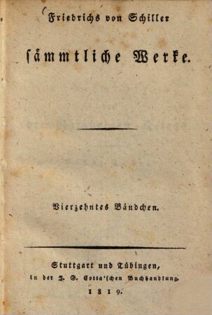 Friedrichs von Schiller sämmtliche Werke : [in 18 Bänden], 14. Geschichte des dreyssigjährigen Krieges, 1. Theil