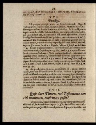 XVII. Quis dare Tutores, vel Testamento non rite nominatos, confirmare poßit?