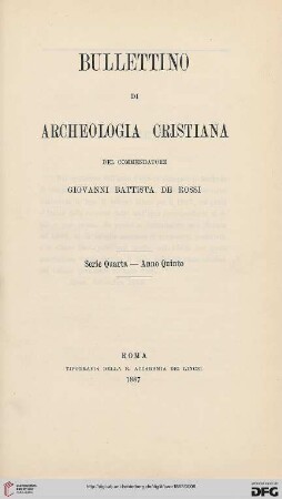 4.Ser.5: Bullettino di archeologia cristiana