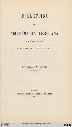 4.Ser.5: Bullettino di archeologia cristiana