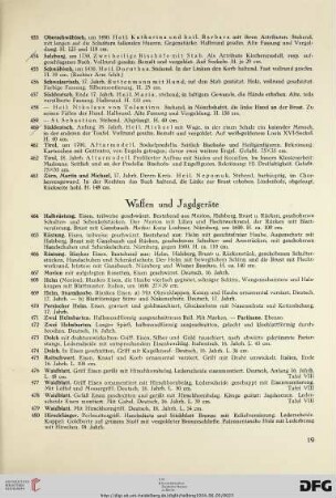 Waffen und Jagdgeräte (Nr. 464-500)