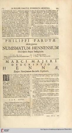 Philippi Parutae Archetyporum numismatum Hennensium